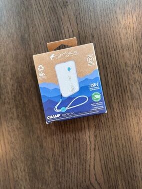 NEW Champ 10,000mAh USB-C Portable Charger Power Bank - White